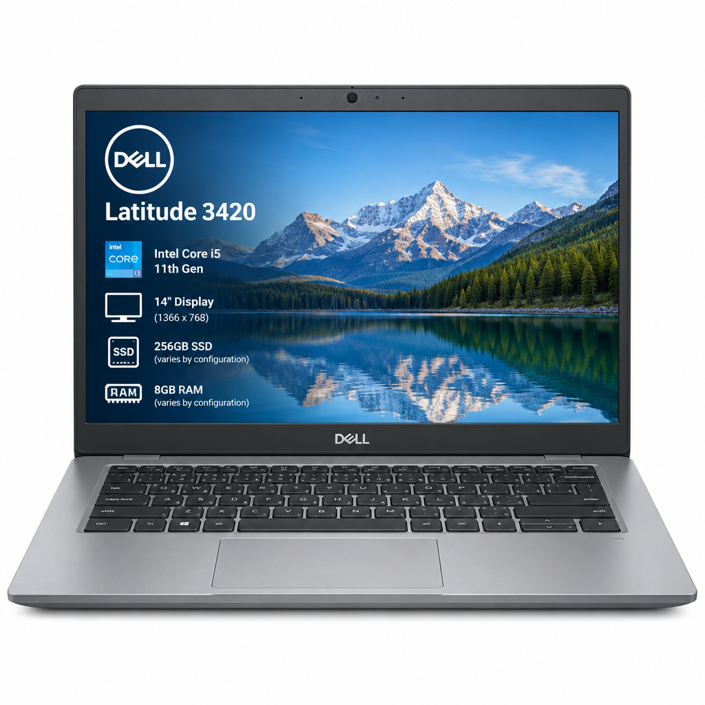 REFURBISHED DELL LATITUDE 3420 I5 11TH 8GB/512GB (CORE I5 11TH 8GB/512GB SSD/ WEBCAM/14")
