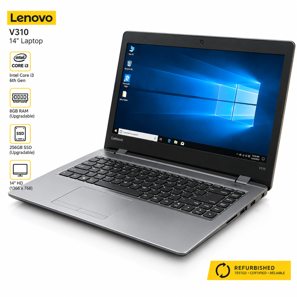 REFURBISHED LENOVO V310 14ISK I3 6TH 8GB/256GB (CORE I3 6TH 8GB/256GB SSD WEBC14 WINPRO)